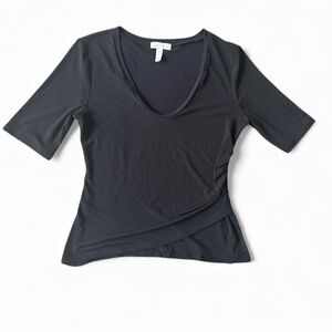Black V-Neck Women's Top S